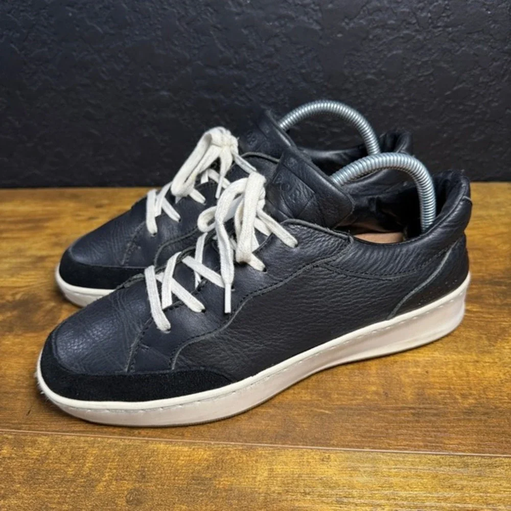 Arbor Foundation Black Leather Suede Low Top Sneakers Mens 8.5 US EU‎ 38.5